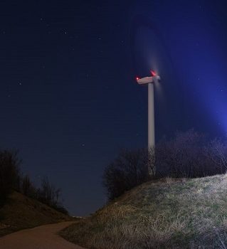 Windräder werden bald nachts weniger blinken Windräder werden bald nachts weniger blinken
